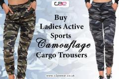 Buy Ladies Active Sports Camouflage Cargo Trouse