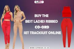 Buy The Best Ladies Ribbed Co-Ord Set Tracksuit 