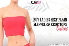 Buy Ladies Sexy Plain Sleeveless Crop Tops Onlin