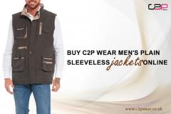 Buy C2P Wear Mens Plain Sleeveless Jackets Onlin