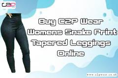 Buy C2P Wear Womens Snake Print Tapered Leggings