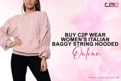 Buy C2P Wear Womens Italian Baggy String Hooded 