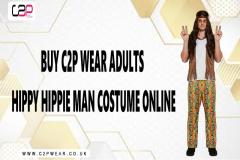 Buy C2P Wear Adults Hippy Hippie Man Costume Onl