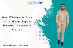 Buy Wholesale Men Plain Warm Zipper Hoodie Track