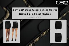 Buy C2P Wear Women Mini Skirts Ladies Ribbed Zip