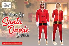 Get Fancy Red Santa Onesie Costumes