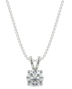 A Stunning Solitaire Diamond Pendant For Sale