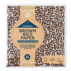 Organic Brown Rice Paper By King Soba