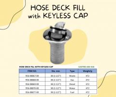 Boat Hose Deck Fill With Keyless Cap