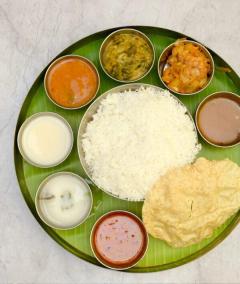 Veg Meals - Rice, Sambar, Rasam, Kootu, Poriyal,