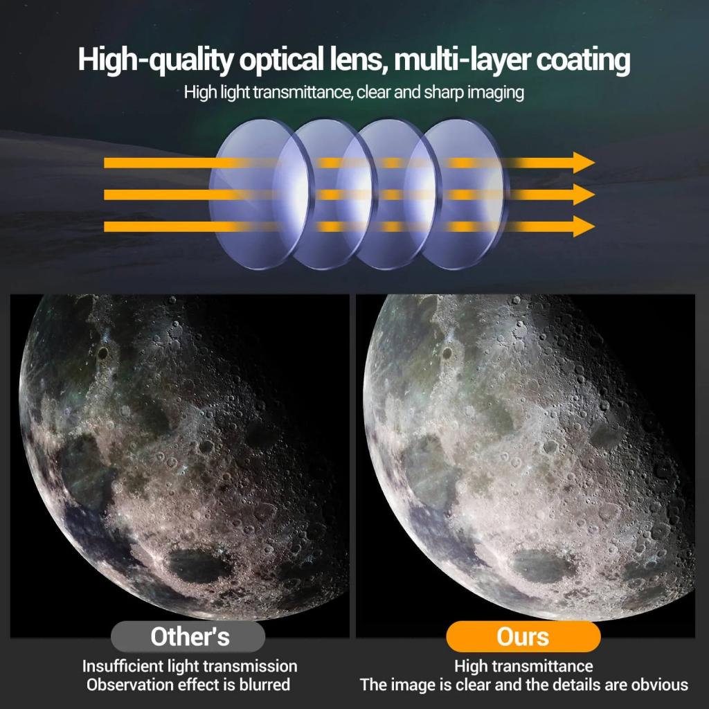 Uscamel Optics 50AZ Refracting Telescope for Beginners 5 Image