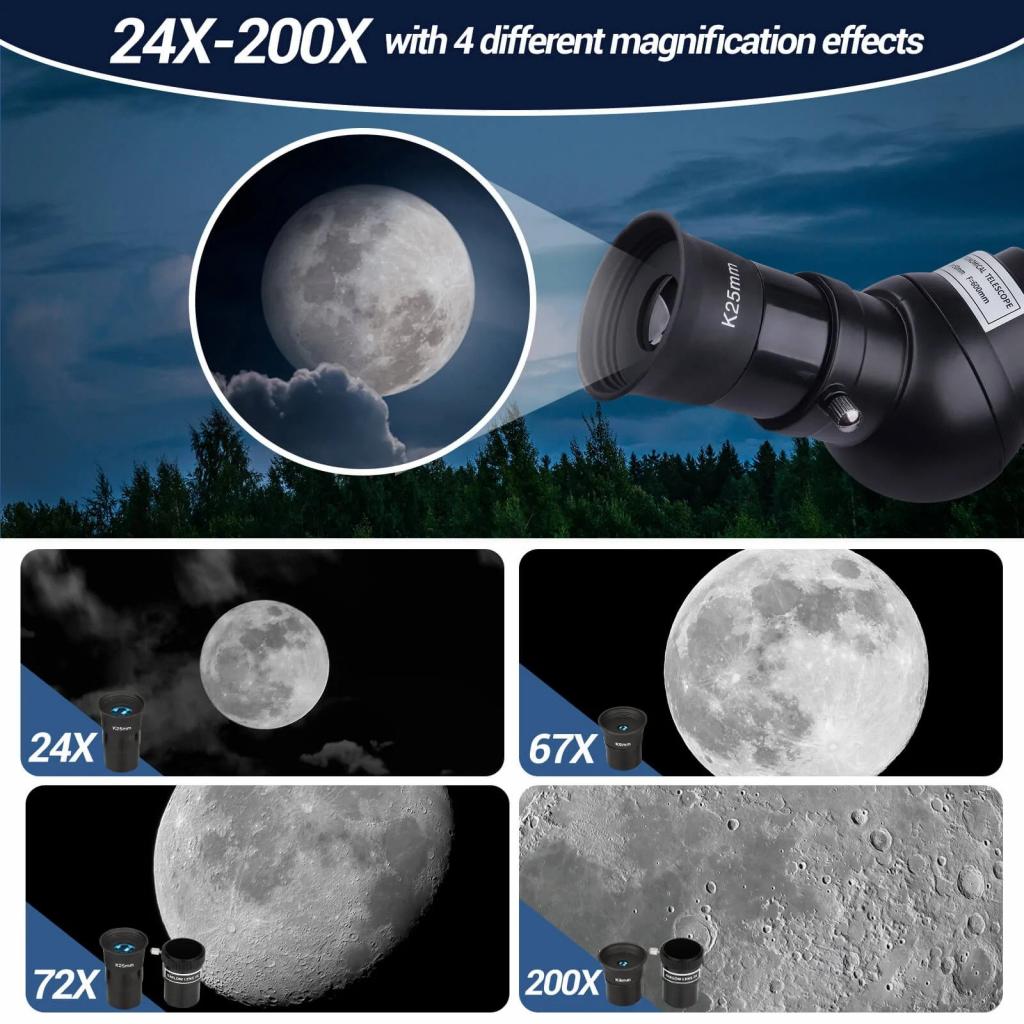 Uscamel Optics 50AZ Refracting Telescope for Beginners 6 Image