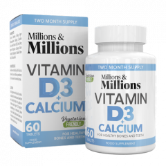 Millions & Millions  Vitamin D3 200Iu  Calcium 4