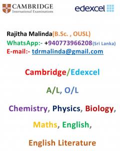 Cambridge Edexcel Ol, Al Chemistry, Physics, Bio