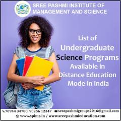 List Of Undergraduate Science Programs Available