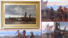 Exquisite Xl Victorian Oil Painting - Norfolk Co