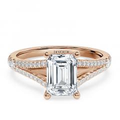 Buy Now Split Shank Emerald Diamond Engagement B