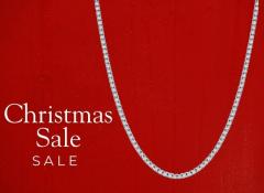 Divour Diamonds Christmas Diamond Tennis Necklac