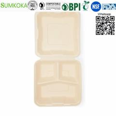 8 Inches Clamshell Box Disposable Clamshell Box 