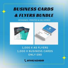1000 X Business Cards & 1000 X Flyers Bundle On 