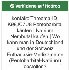 Kontakt Threema Id K98Jc7U8 Natrium Pentobarbita