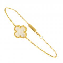 22Ct Gold White Clover Leaf Bracelet  14.63Mm