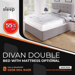 Divan Double Bed With Mattress Optional