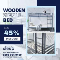 Wooden Single Bed On Sale - Tender Sleep