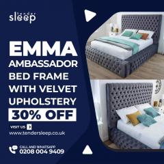 Emma Ambassador Bed Frame With Velvet Upholstery