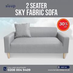 2 Seater Sky Fabric Sofa
