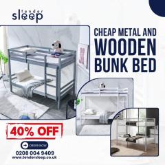 Cheap Metal And Wooden Bunk Bed