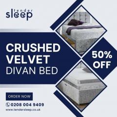 Crushed Velvet Divan Bed