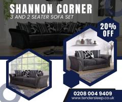 Shannon Corner  3 And 2 Seater Sofa Set