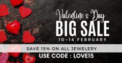 Valentines Day Big Sale 15 Percent Off All Items