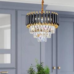 Black & Gold Crystal Chandelier Ceiling Lights