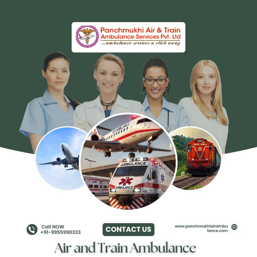 Hire Super Fast Panchmukhi Air and Train Ambulance Services in Delh 2 Image