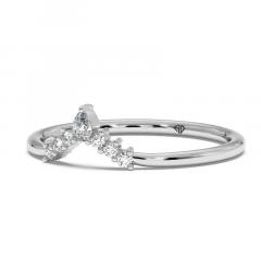 1.4Mm 18K White Gold Tiana Wedding Band