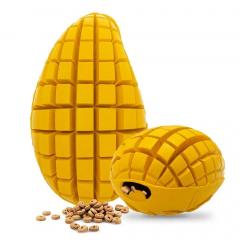 Indestructible Mango-Shaped Rubber Dog Chew Toy