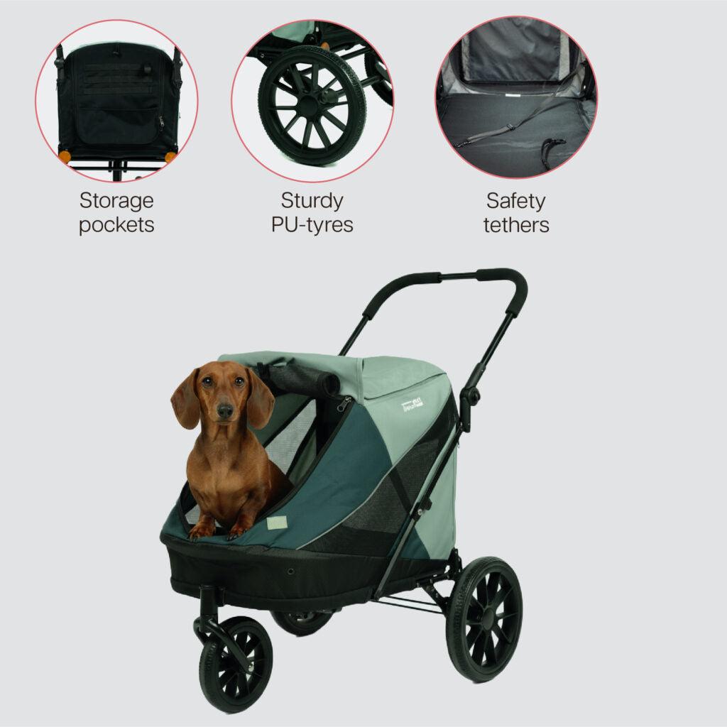 Premium Dog Trailer for Safe & Comfortable Pet Travel  Silver Circle 2 Image