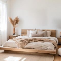 Timeless Elegance Oak Wood Bed Collection At Nis