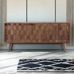 Nismaaya Decor Walnut Media Unit Perfect For Ele