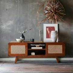 Modern Charm With Classic Teakwood Media Units