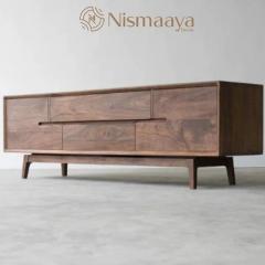 Grab The Maren Walnut Wood Tv Unit Cabinet & Sid