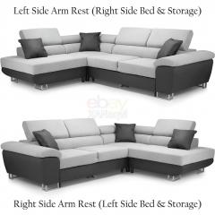 Anton Corner Sofa Bed With Adjustable Headrests 