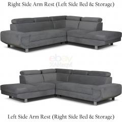 Modern Arctic Sleeper Sofa Bed With Storage - Gr