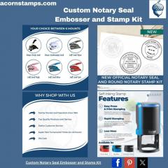 Custom Notary Seal Embosser And Stamp Kit