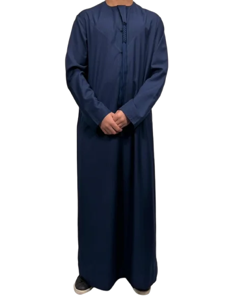 Brand New Emirati Blue Thobe With String - Comfortable Fit 2 Image