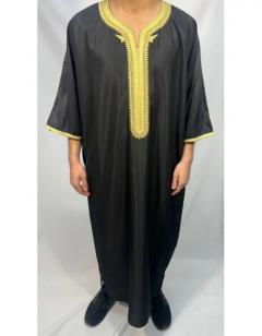 Luxury Black And Gold Moroccan Thobe - Celebrate