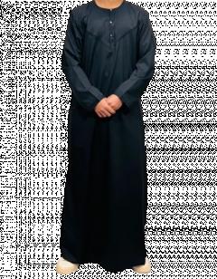 Elegant Black Omani Thobe For Men - Timeless Sty