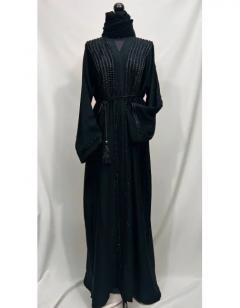 Elegant Closed Zoom Material Abaya